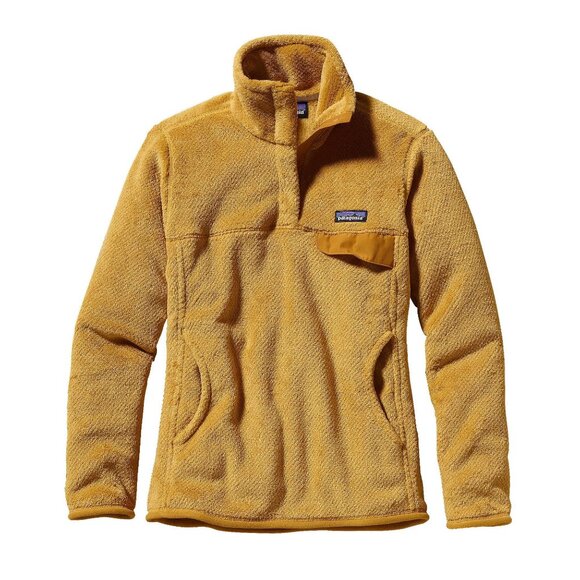 PATAGONIA RETOOL SNAP T WOMEN'S RARE MUSTARD YELLOW GOLD  PULLOVER FLEECE SMALL - Picture 2 of 11